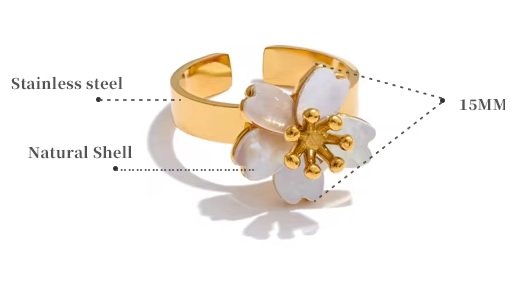 Anillo Flor de Nácar - Imagen 4