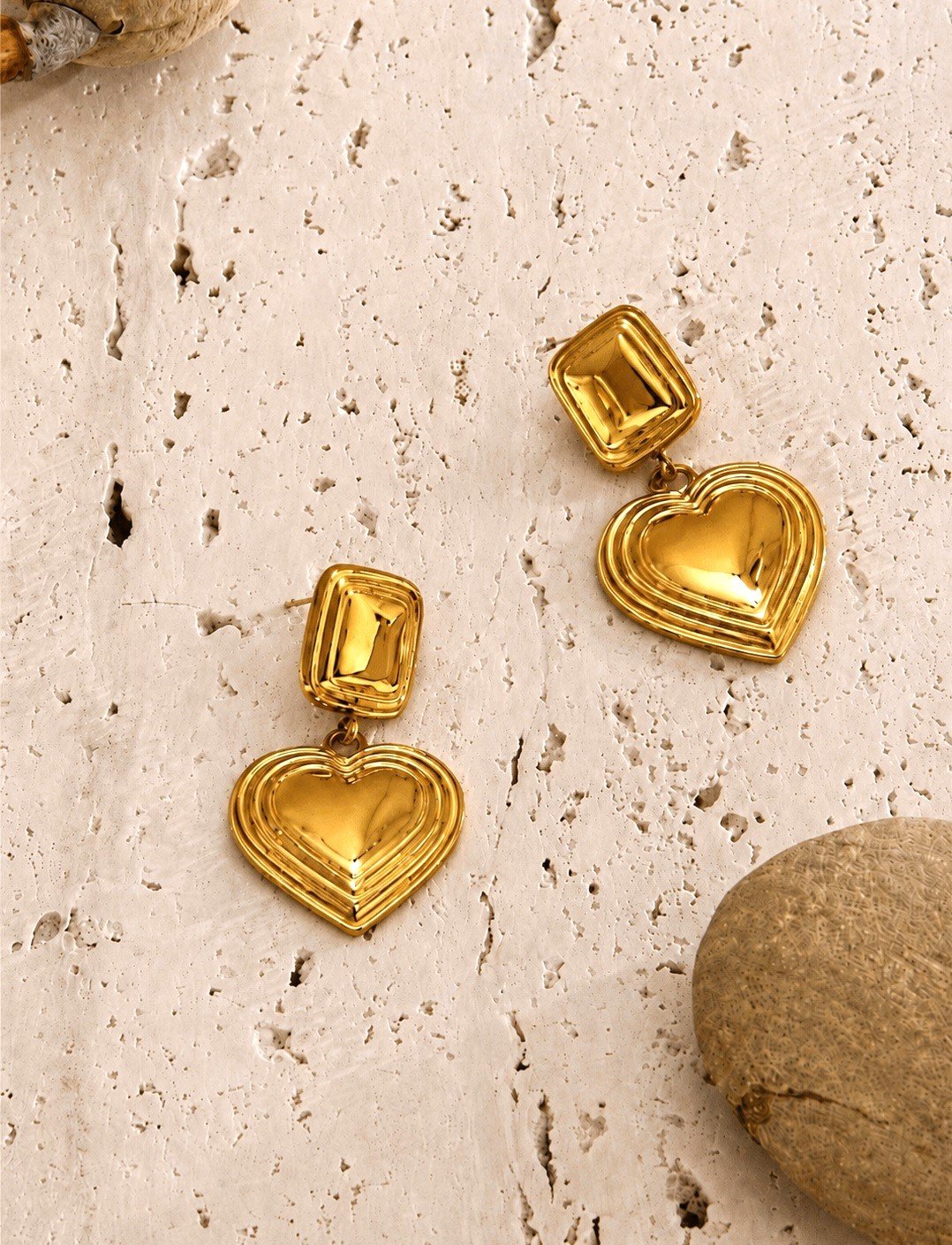 Aros Corazón Gold