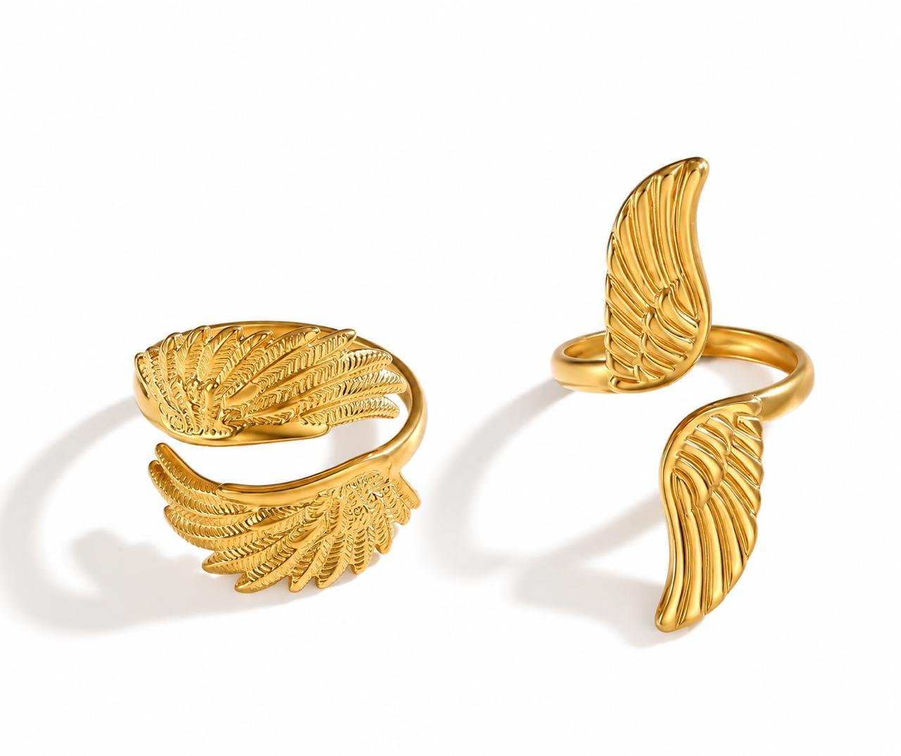 Anillo Ajustable Alas Doradas
