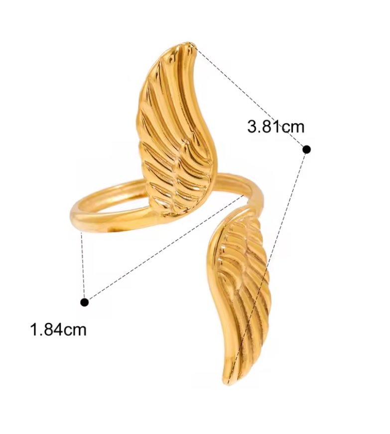 Anillo Ajustable Alas Doradas - Imagen 4