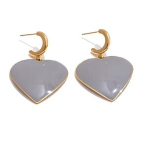 Aros Corazón Gray