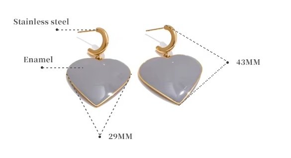 Aros Corazón Gray - Imagen 5
