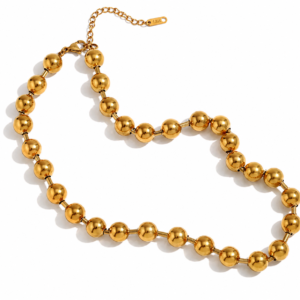 Collar Esferas Doradas