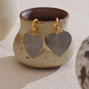 Aros Corazón Gray