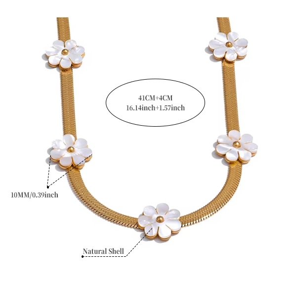 Collar Margaritas Nácar - Imagen 3