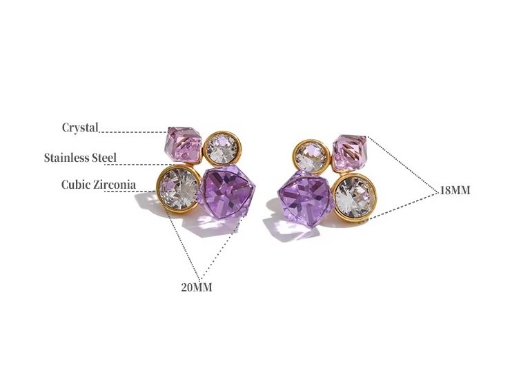 Aros Amatista Pop - Imagen 4