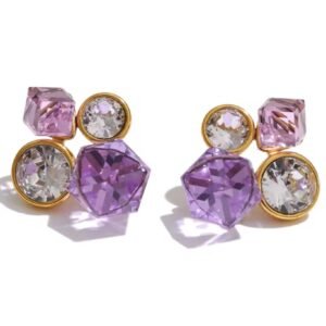 Aros Amatista Pop