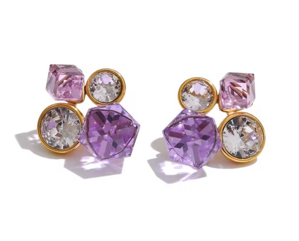 Aros Amatista Pop