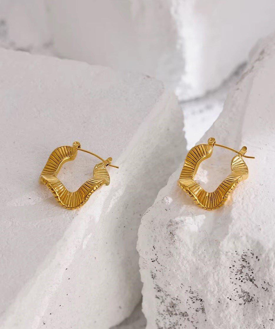 Aros Wave Gold - Imagen 2