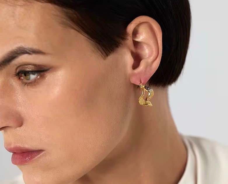 Aros Wave Gold - Imagen 3