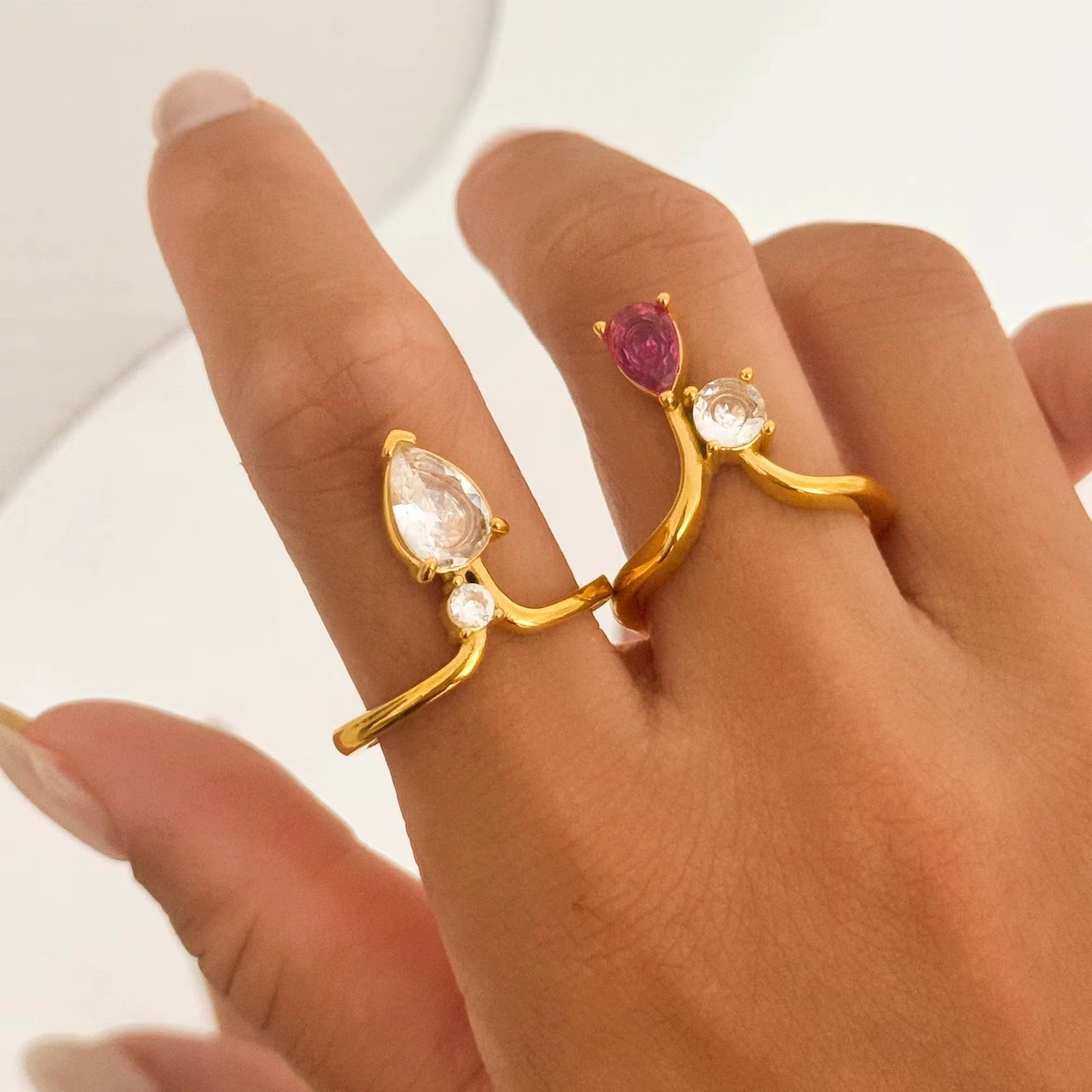 Anillo Dúo Gota - Imagen 2