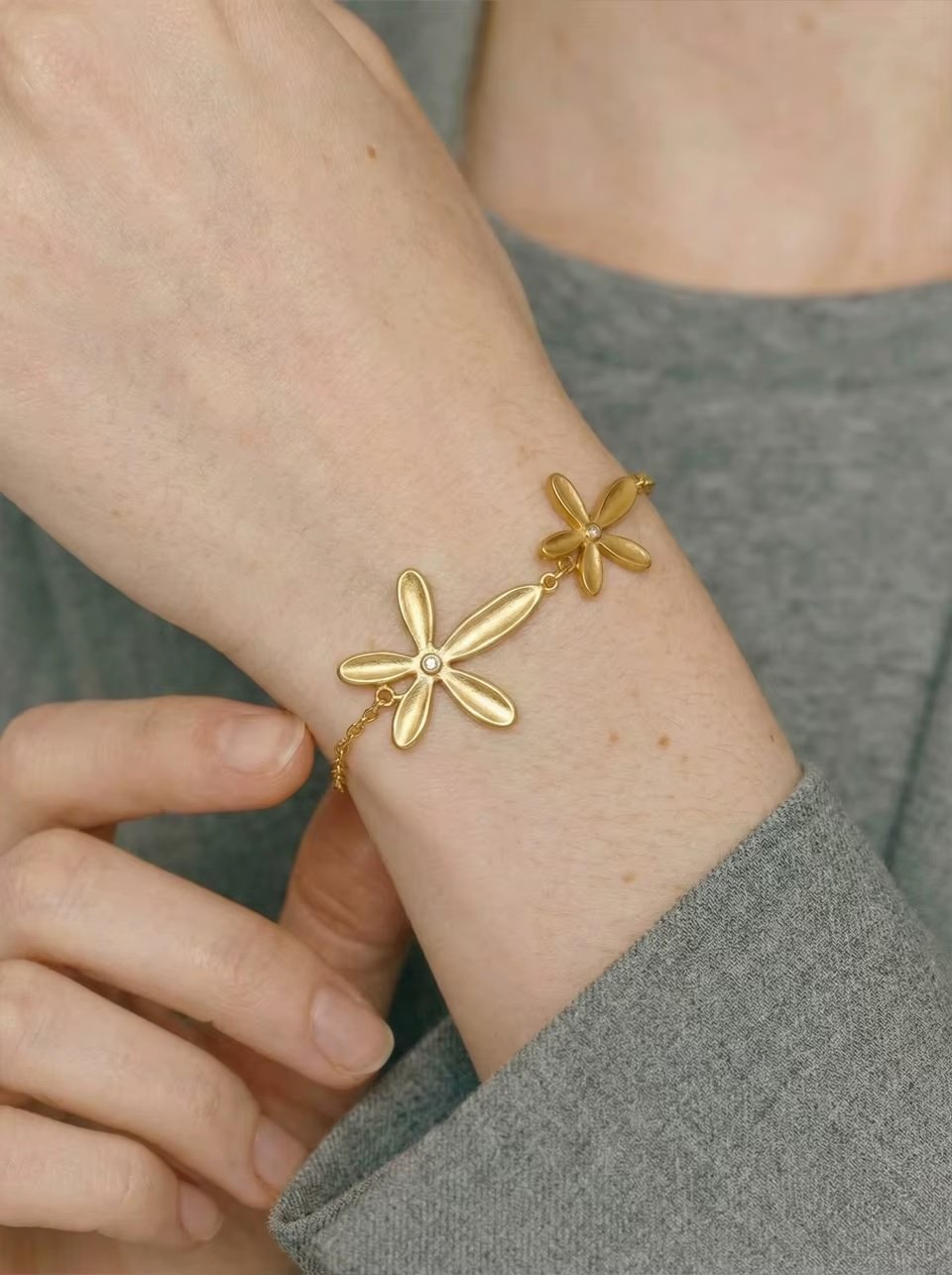 Pulsera Flor dúo - Imagen 3